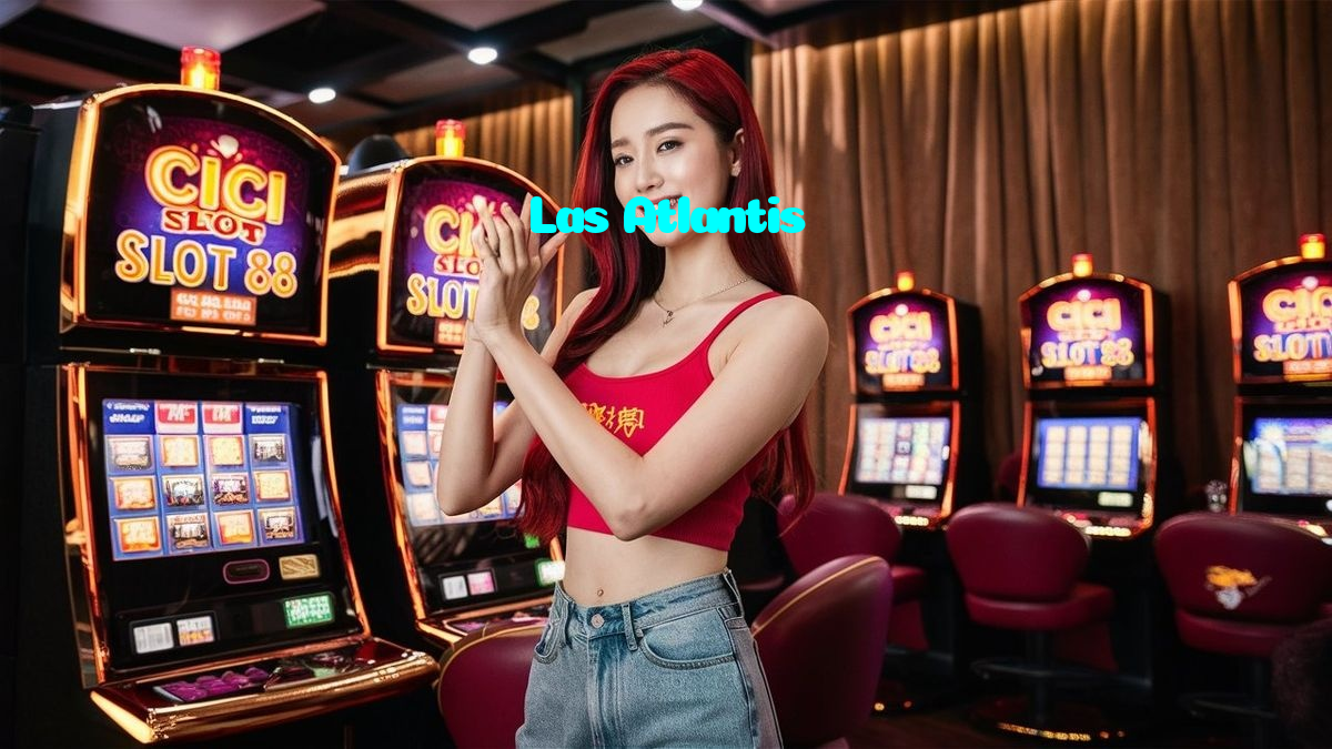 Las Atlantis casino presented on mobile device in Pakistan with slots and live games